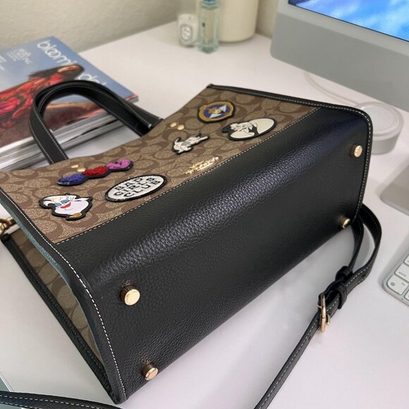 Coach Dempsey Carryall In Signature Canvas With Patches CC873 - Picture 7 of 8